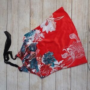TAHARI FLORAL HALTER TOP XS